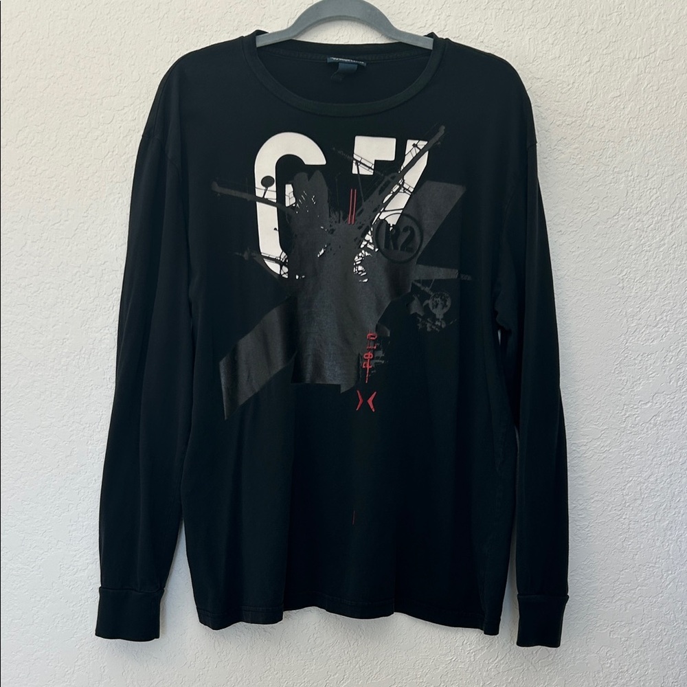 Polo Ralph Lauren Black Long Sleeve Graphic Tee Large